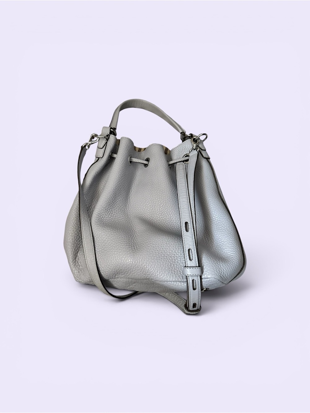 Lavender Drawstring Bucket Bag - Picture 4 of 11